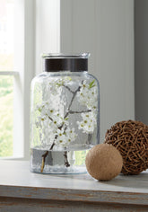 Tampa Furniture Outlet Lutz - Ashley Furniture - Lukasvale Vase - Vase / Clear/Pewter Finish - A2000585